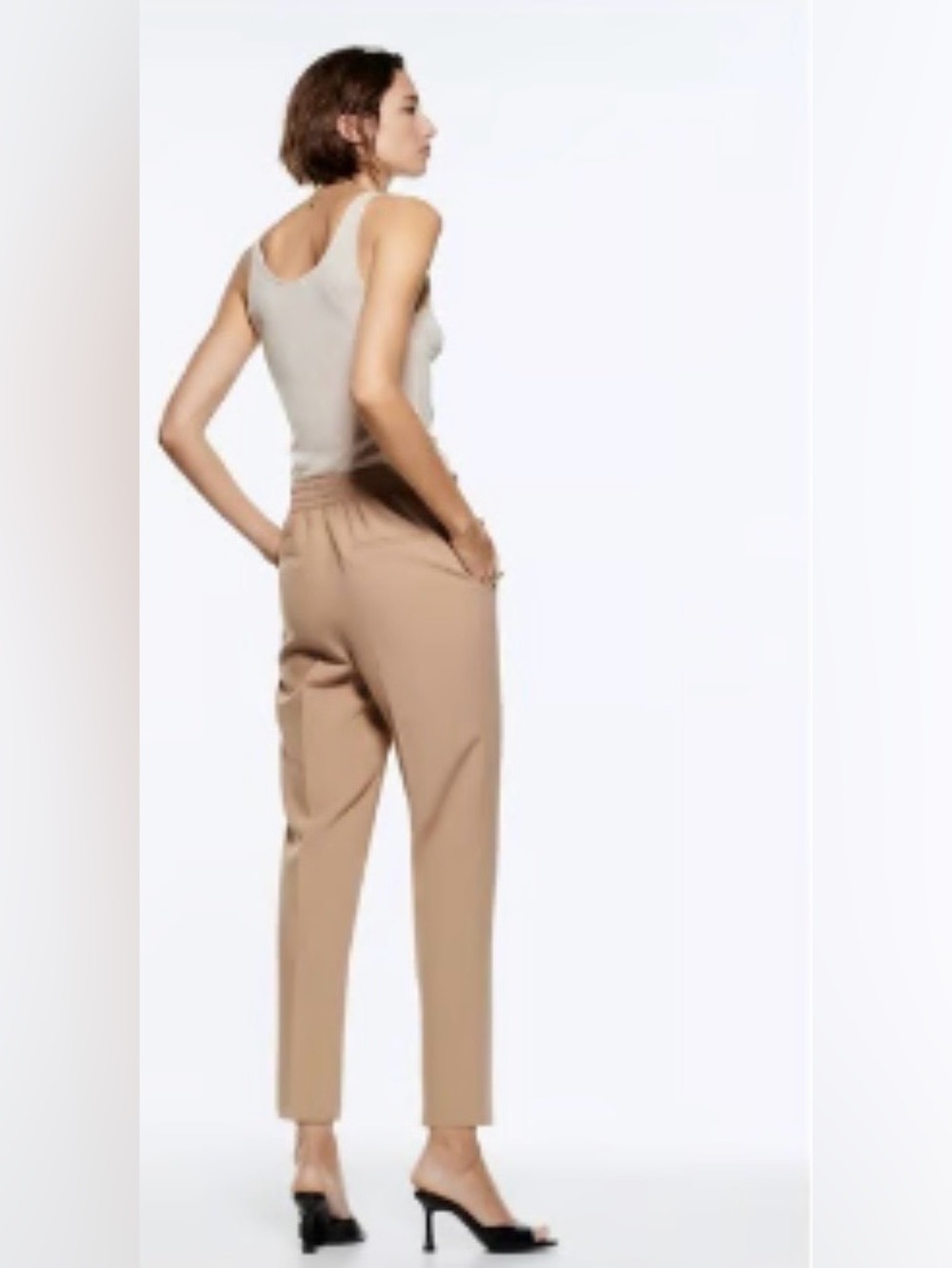 Zara High-Waist Tailored Ankle Pants - Picture 6 of 6